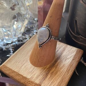Moonstone Sterling Silver Ring Size 6